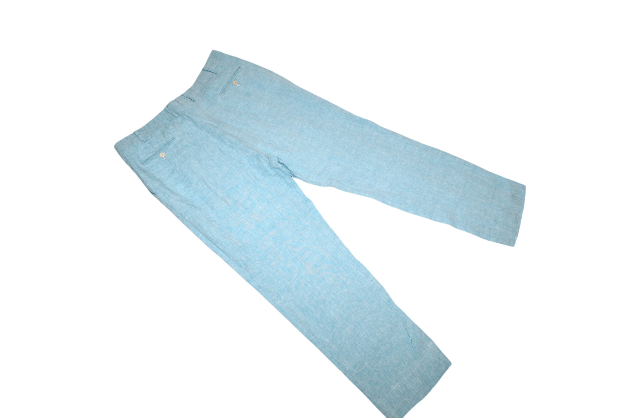 Eidos Napoli Gaiola Napoli x Massa Capri Aquamarine Pure Linen Trousers Size US 40 / EU 56 - 15 Thumbnail