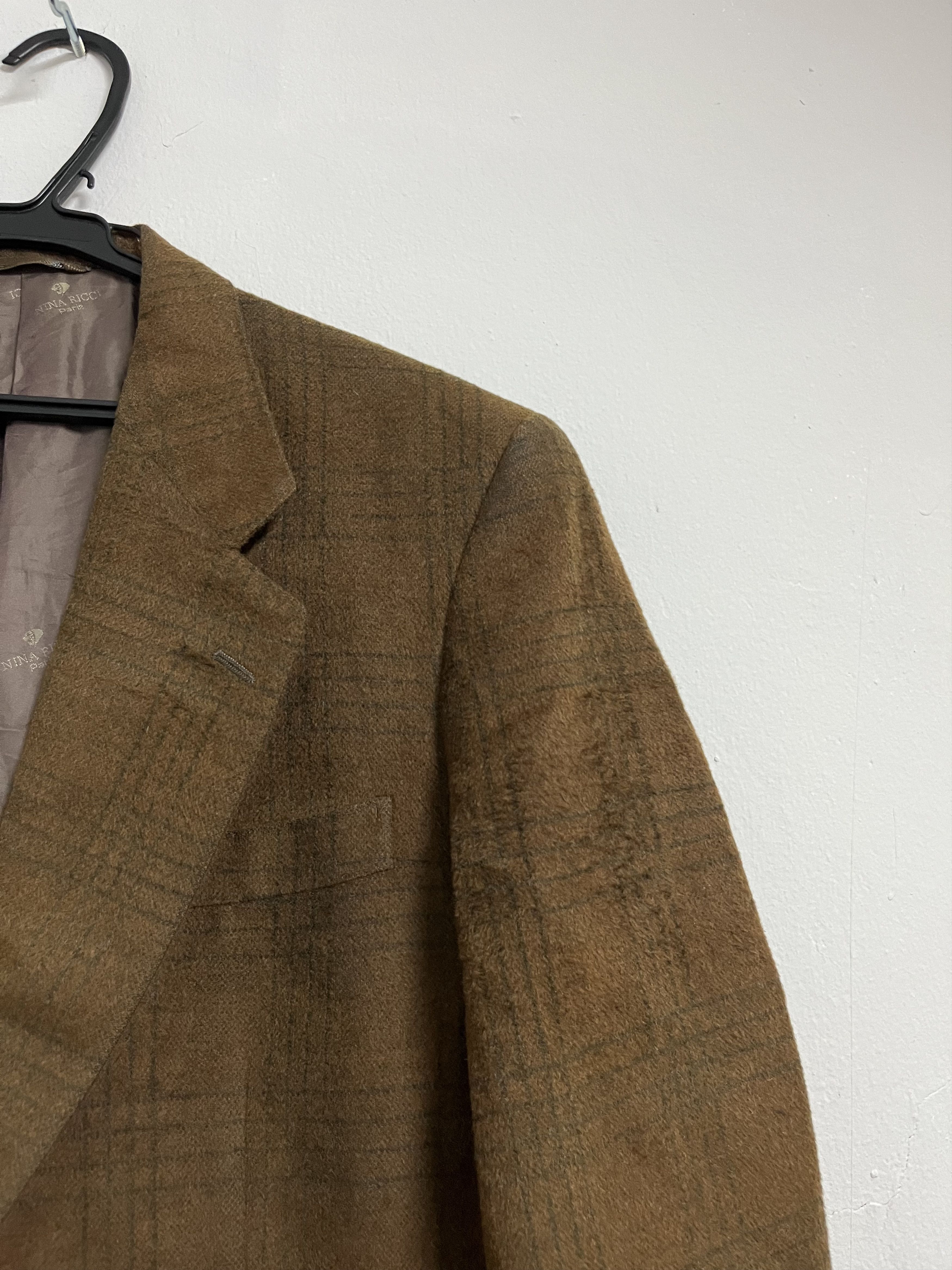 Stefano Ricci 💥Luxurious NINA RICCI MONSIEUR Brown PLAID Wool Blazer Size US M / EU 48-50 / 2 - 4 Thumbnail