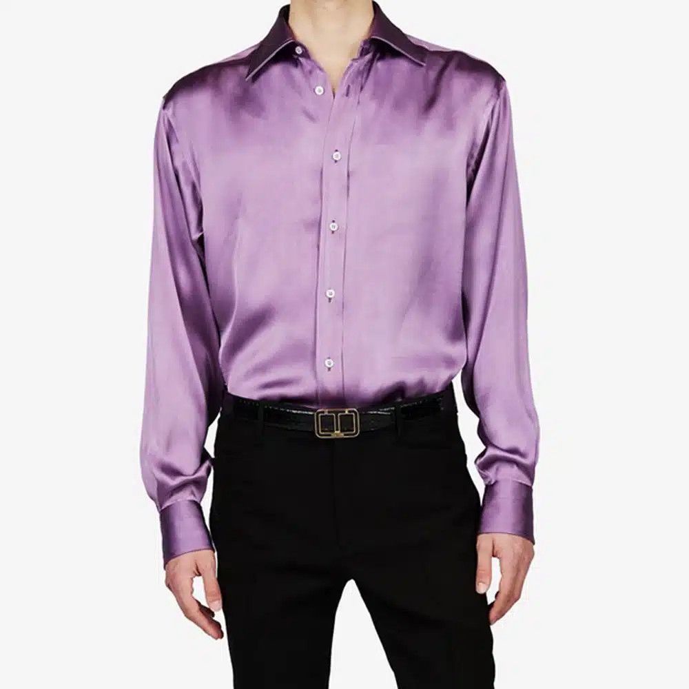 Tom Ford o1loc1c1124 94S1JE Shirt in Lilac Size US M / EU 48-50 / 2 - 1 Preview