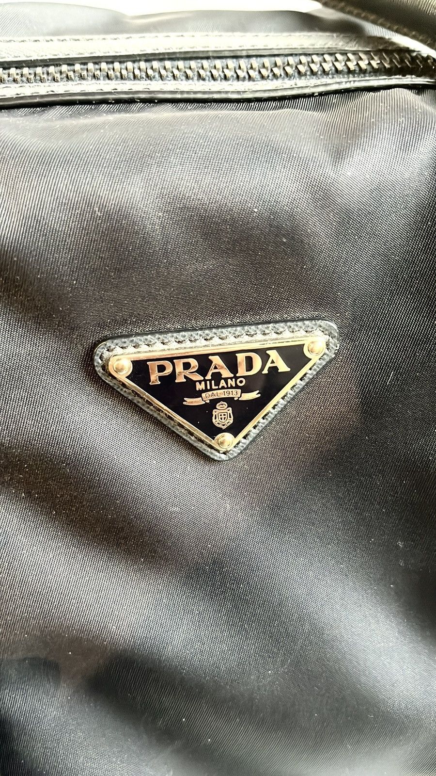 Prada Prada Bleu Tessuto Saffiano-Leather-Trim Duffle Bag Size ONE SIZE - 9 Thumbnail