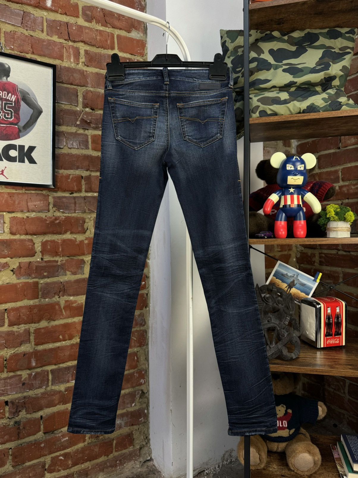 Diesel DIESEL Grupee 00S1EF Denim Sweat Pants Skinny Jogg Jeans Size 23" - 10 Thumbnail