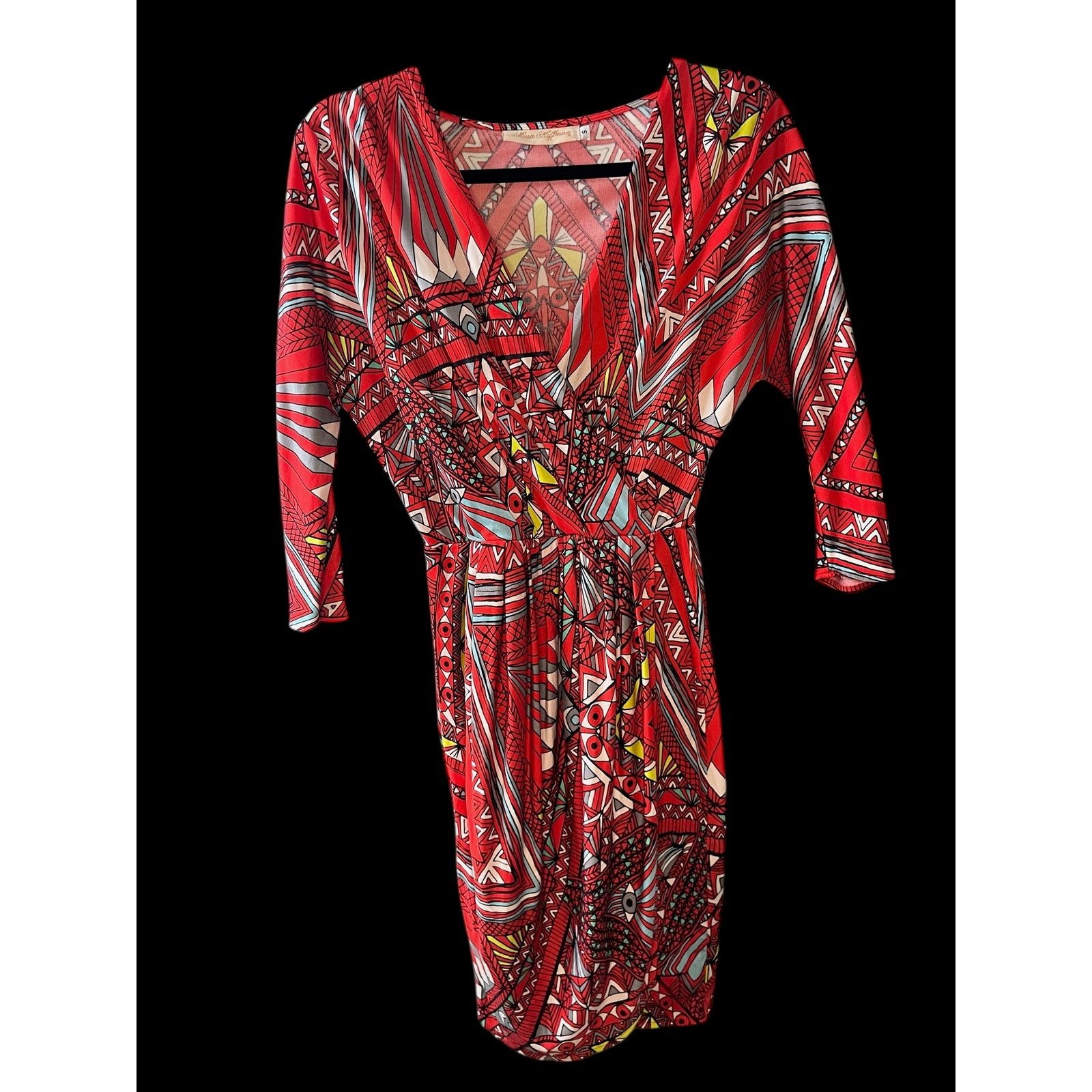 Mara Hoffman Mara Hofman Red Patterned Dress - Size Small Size S / US 4 / IT 40 - 2 Thumbnail