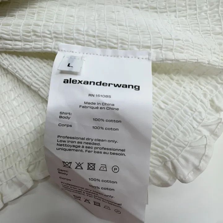 Alexander Wang Alexander Wang SS23 Long Sleeve Cropped Shirt - Size L / US 10 / IT 46 - 4 Thumbnail