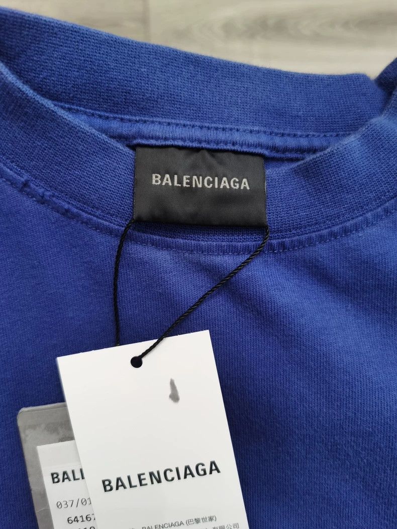 Balenciaga Balenciaga Blue Wave Coke Short Sleeves Size US XS / EU 42 / 0 - 2 Thumbnail