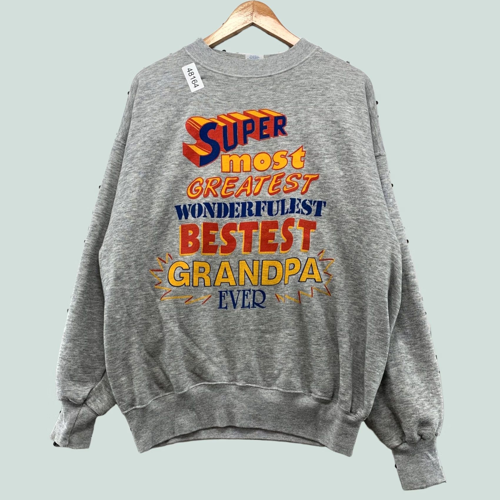 Vintage Vintage Grandpa Sweatshirt Mens XL Gray World Greatest Funny Dad Clothing Pullover Crew Neck Sweatshirt Size US XL / EU 56 / 4 - 1 Thumbnail