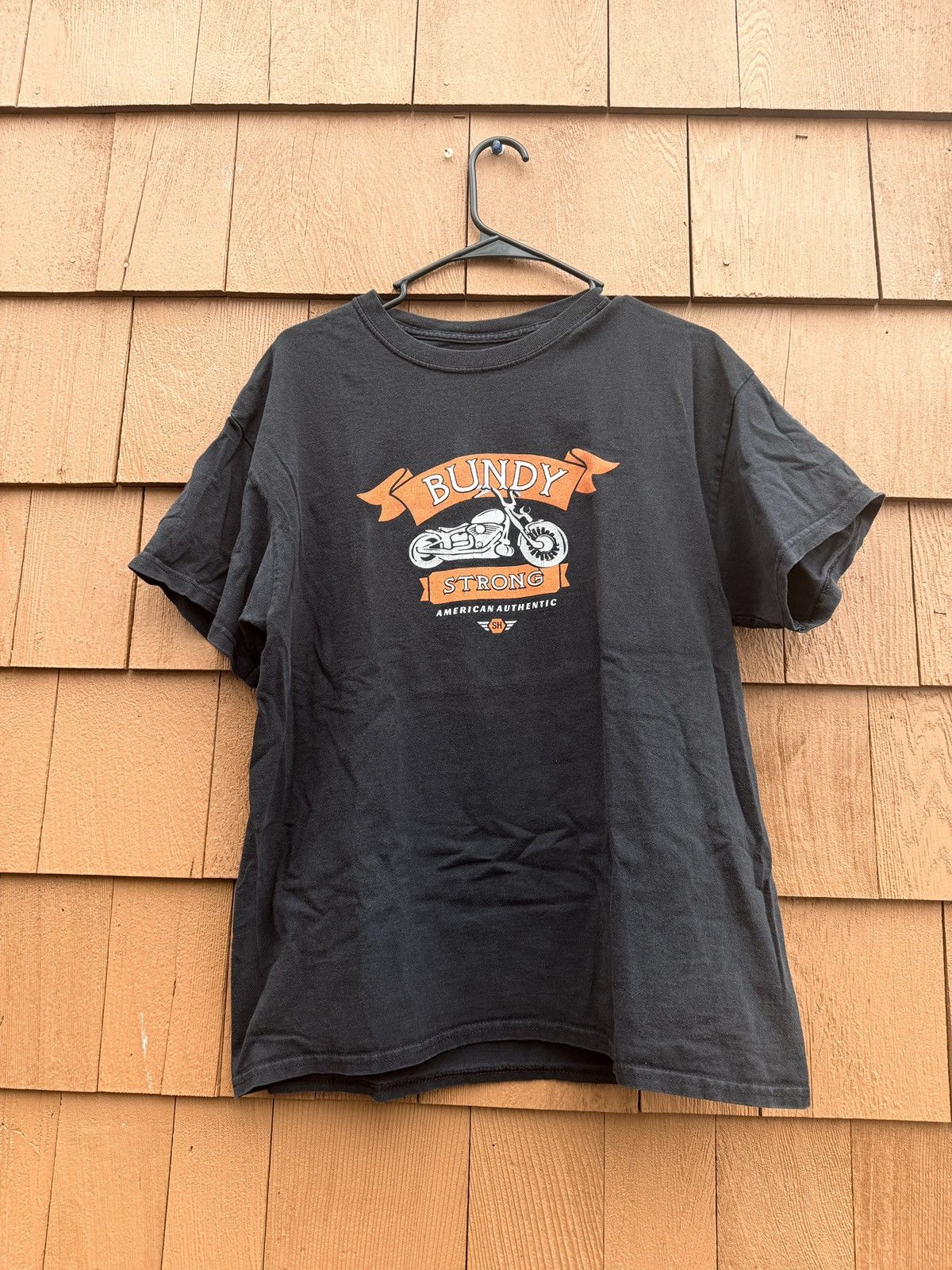 Vintage bundy strong harley davdson style tee Size US M / EU 48-50 / 2 - 1 Thumbnail