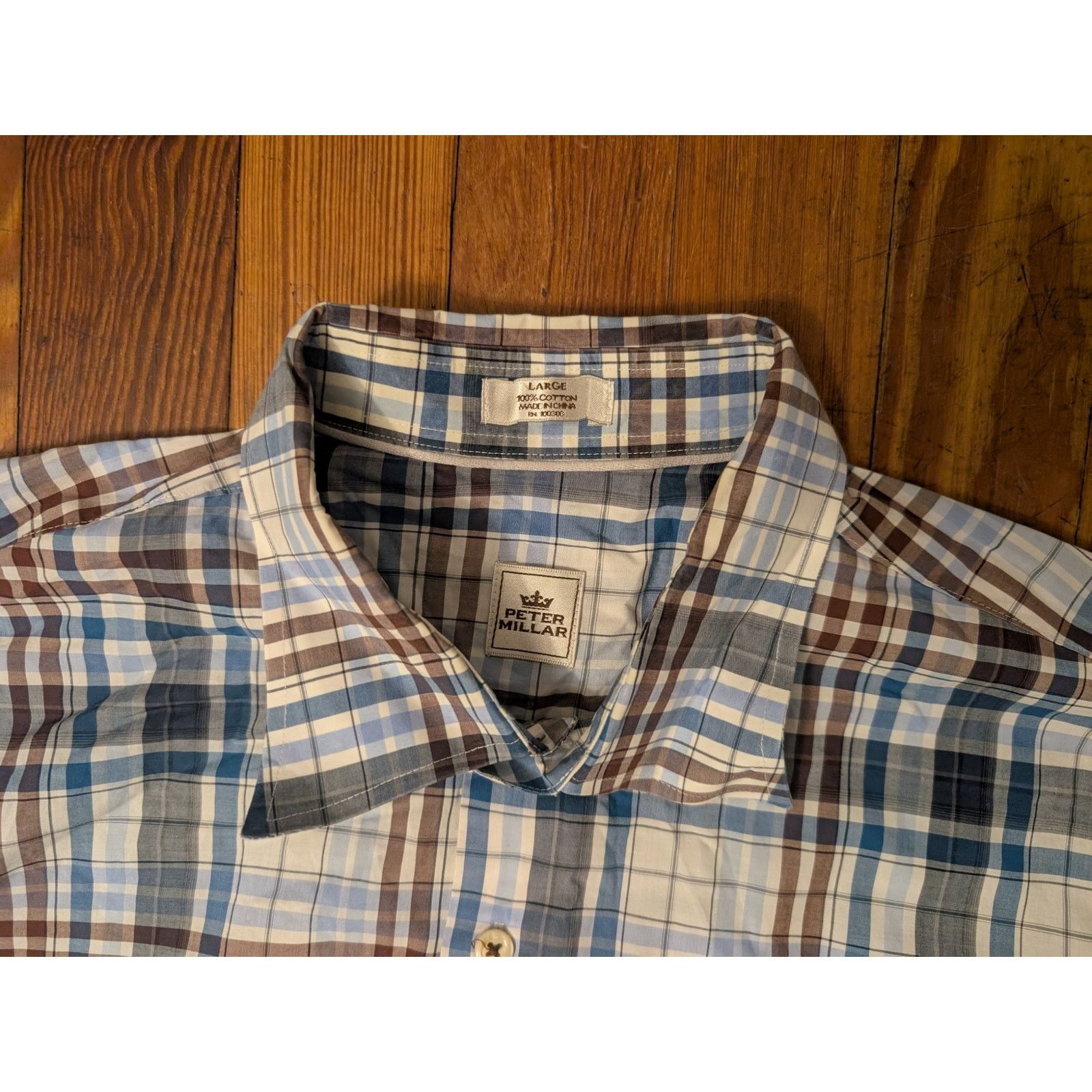 Peter Millar Peter Millar Plaid Mens Large Long Sleeve Shirt Size US L / EU 52-54 / 3 - 5 Thumbnail