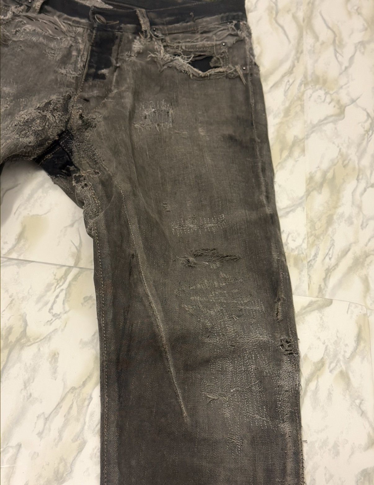 Rick Owens Drkshdw Rick Owens Hogwash Detroit Cut Denim Size US 29 - 6 Thumbnail