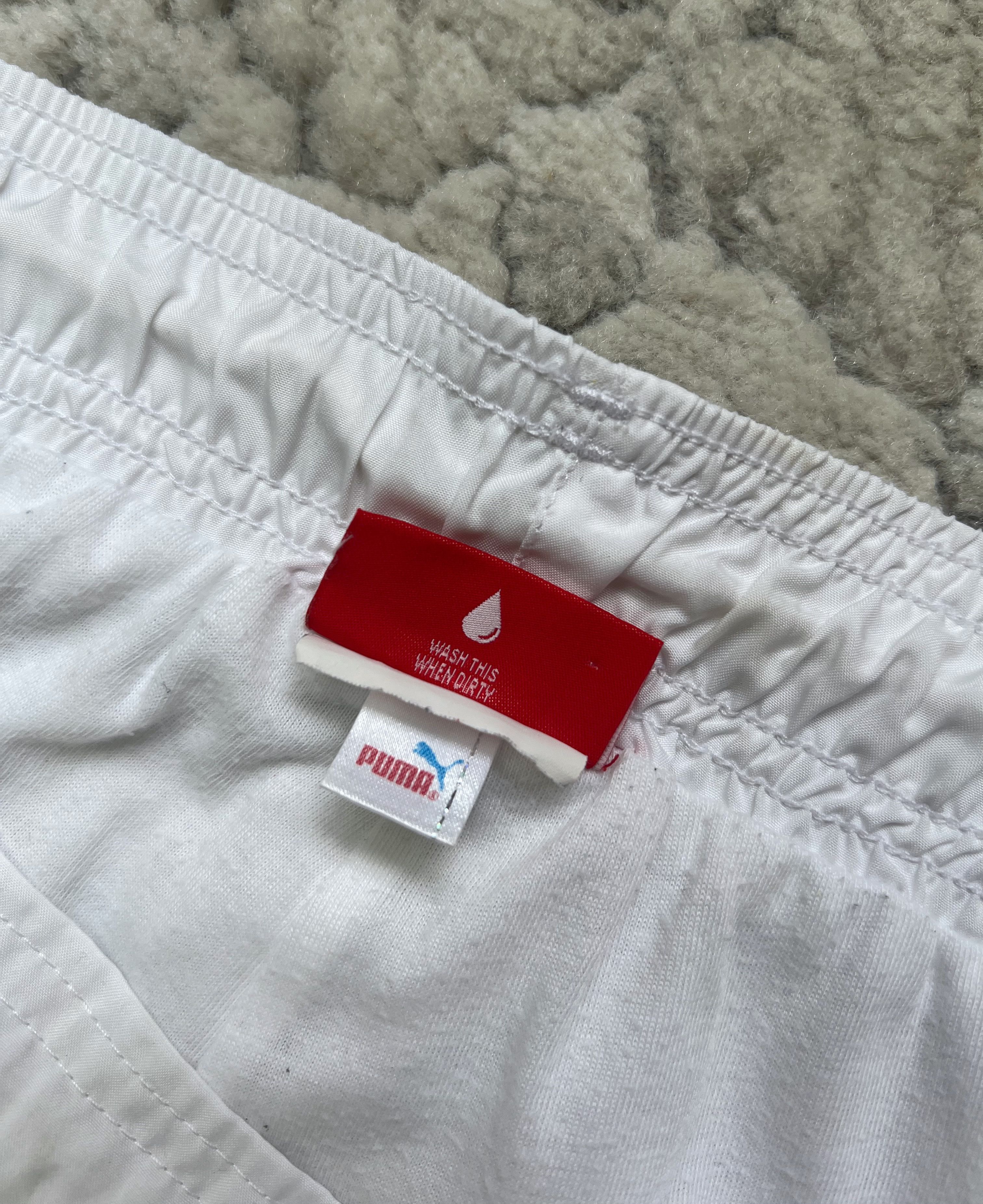 Puma Puma White Track Pants – Gold/Silver Logos – Y2K Style Size US 32 / EU 48 - 13 Thumbnail
