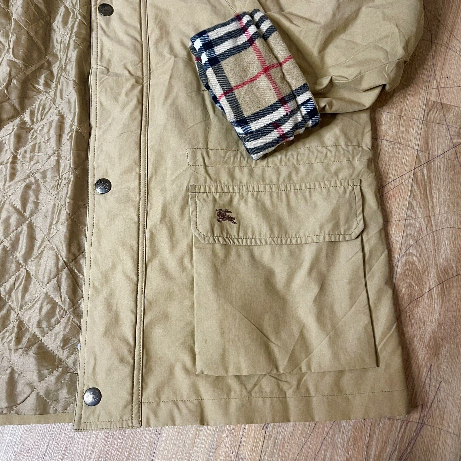 Burberry VINTAGE Burberry women jacket winter Nova Check OVERCOAT Size L / US 10 / IT 46 - 6 Thumbnail