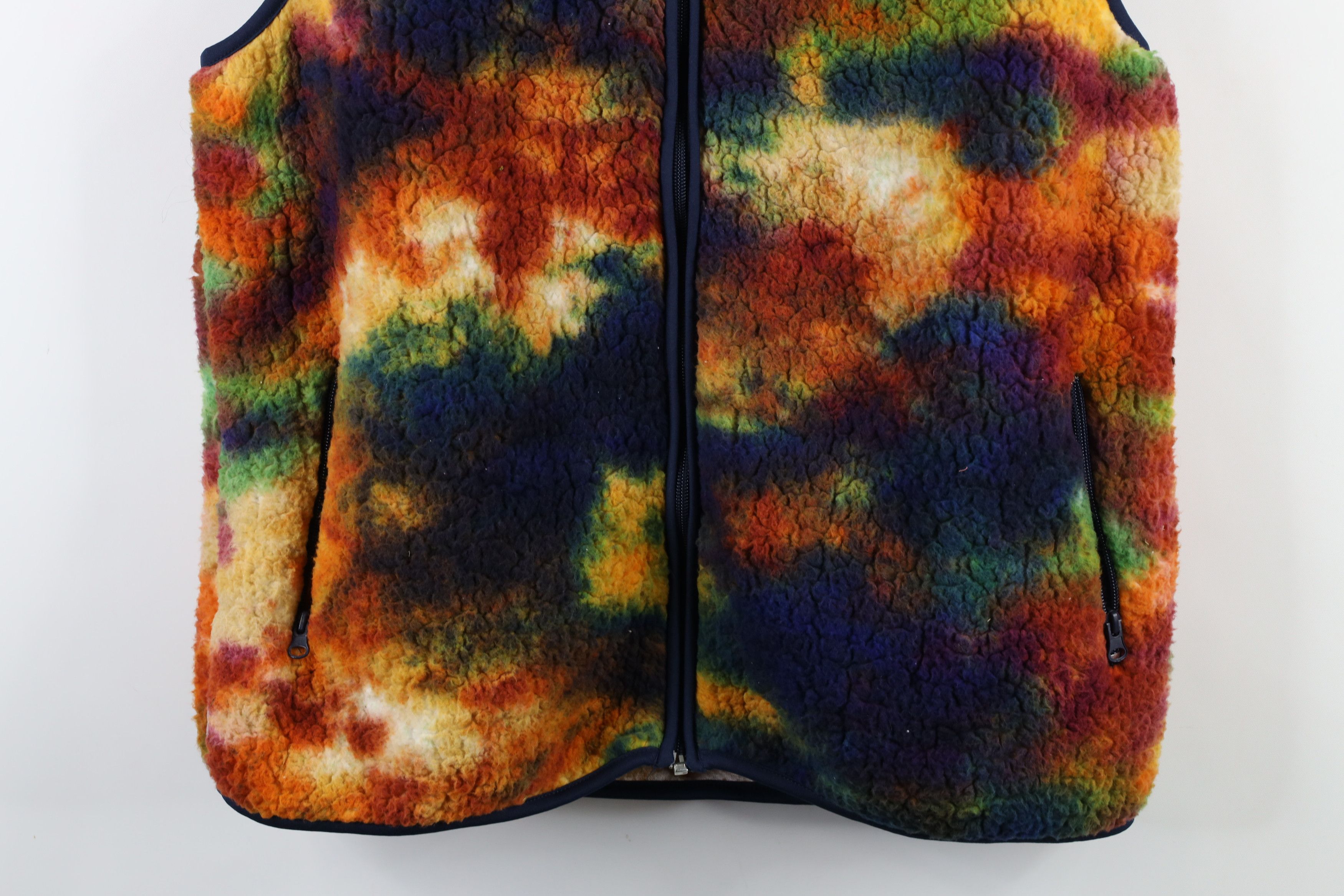 Vintage Streetwear Pile Fleece Rainbow Space Fleece Vest Jacket Size L / US 10 / IT 46 - 3 Thumbnail