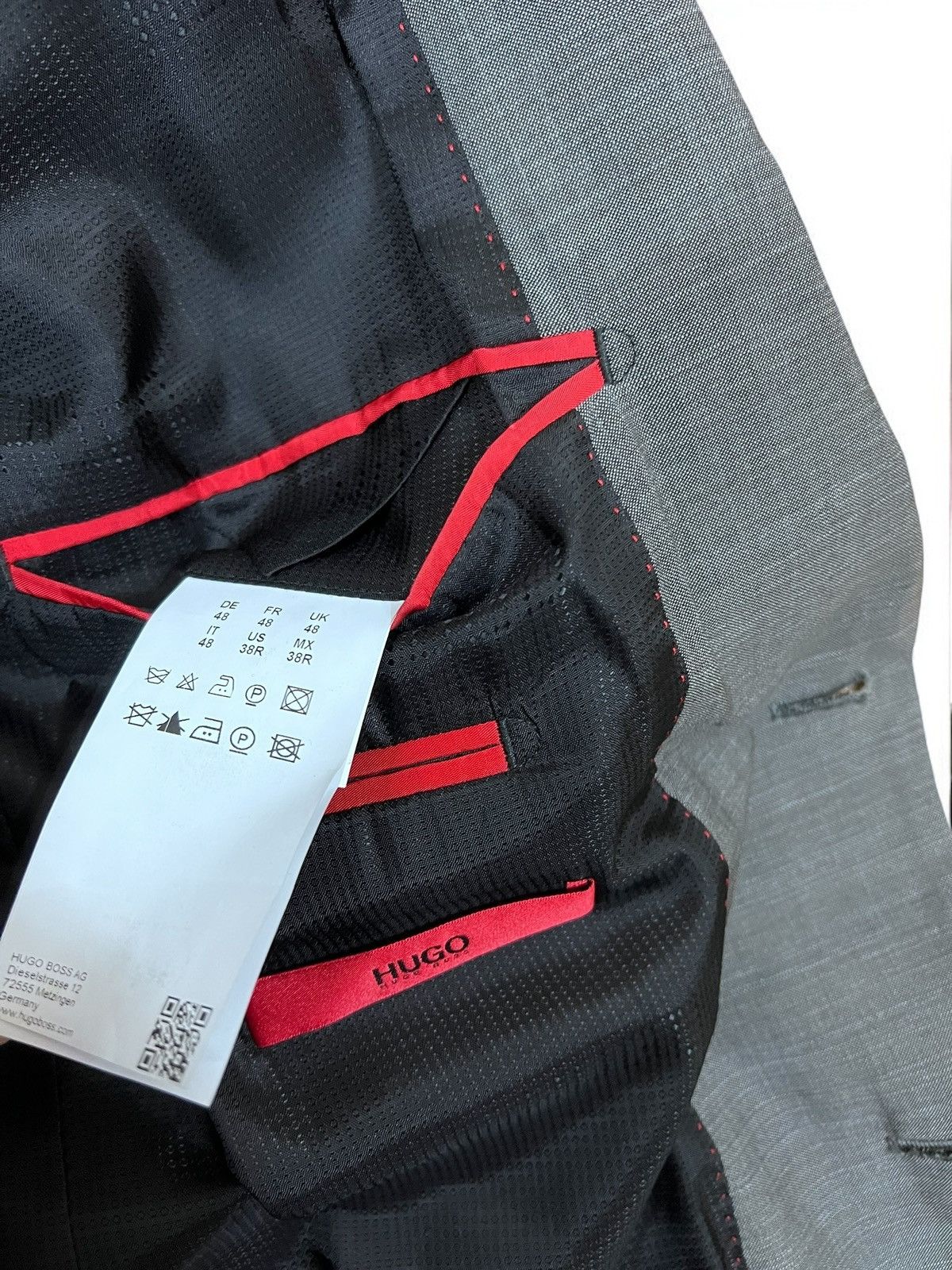 Hugo Hugo Boss Grey Wool Suit Jacket size 48 Size 40R - 5 Thumbnail