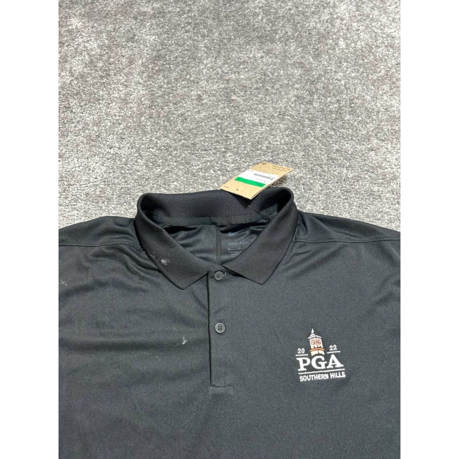 Nike VINTAGE Nike The Players Victory Polo Shirt Mens XL Black Dri-Fit Southern Hill Logo New Size US XL / EU 56 / 4 - 3 Thumbnail