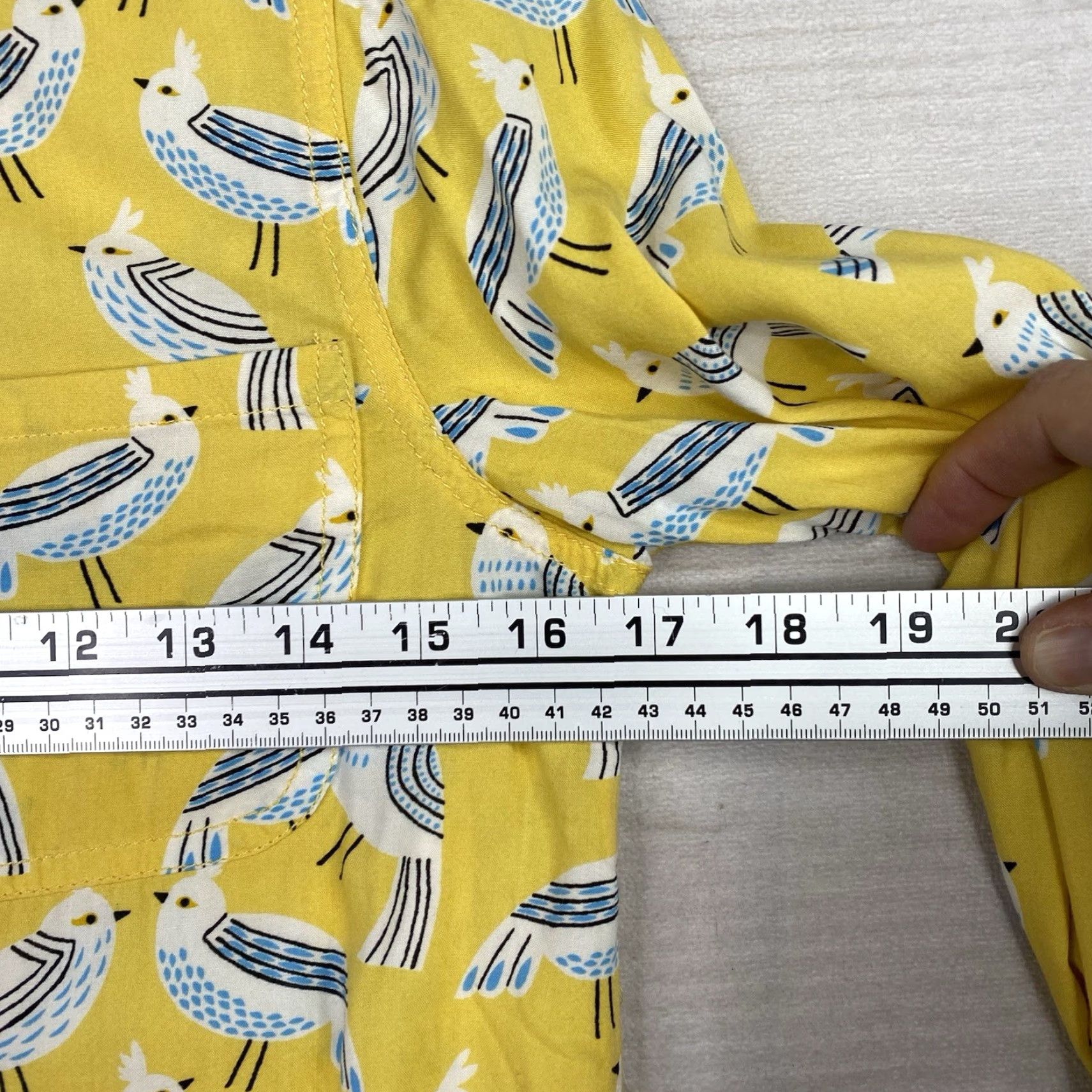 Vintage Beach Lunch Lounge Button-Up Top Womens XS Yellow Bird Long Sleeve Rayon Faded? No Size XS / US 0-2 / IT 36-38 - 6 Thumbnail
