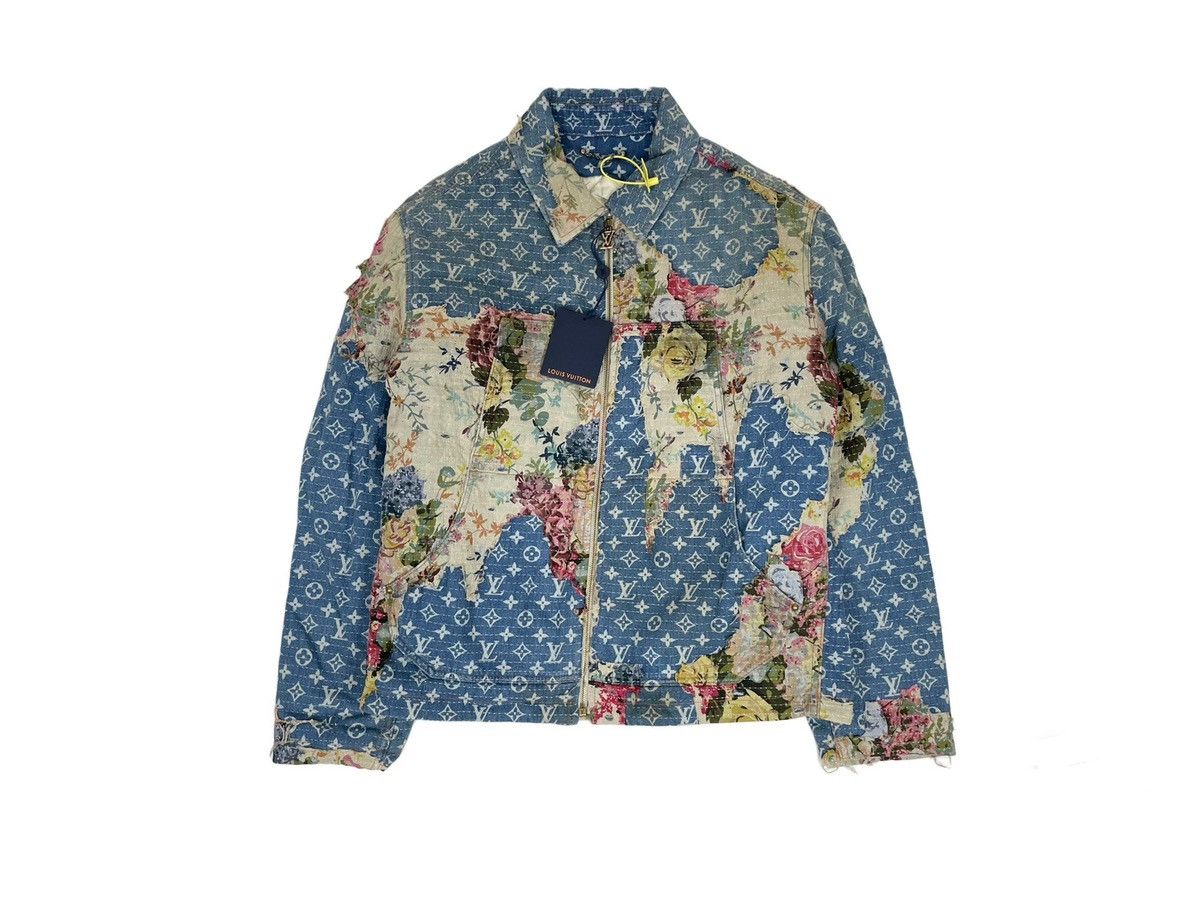 Louis Vuitton Louis Vuitton 48 Denim Destroyed Workwear Jacket Grailed