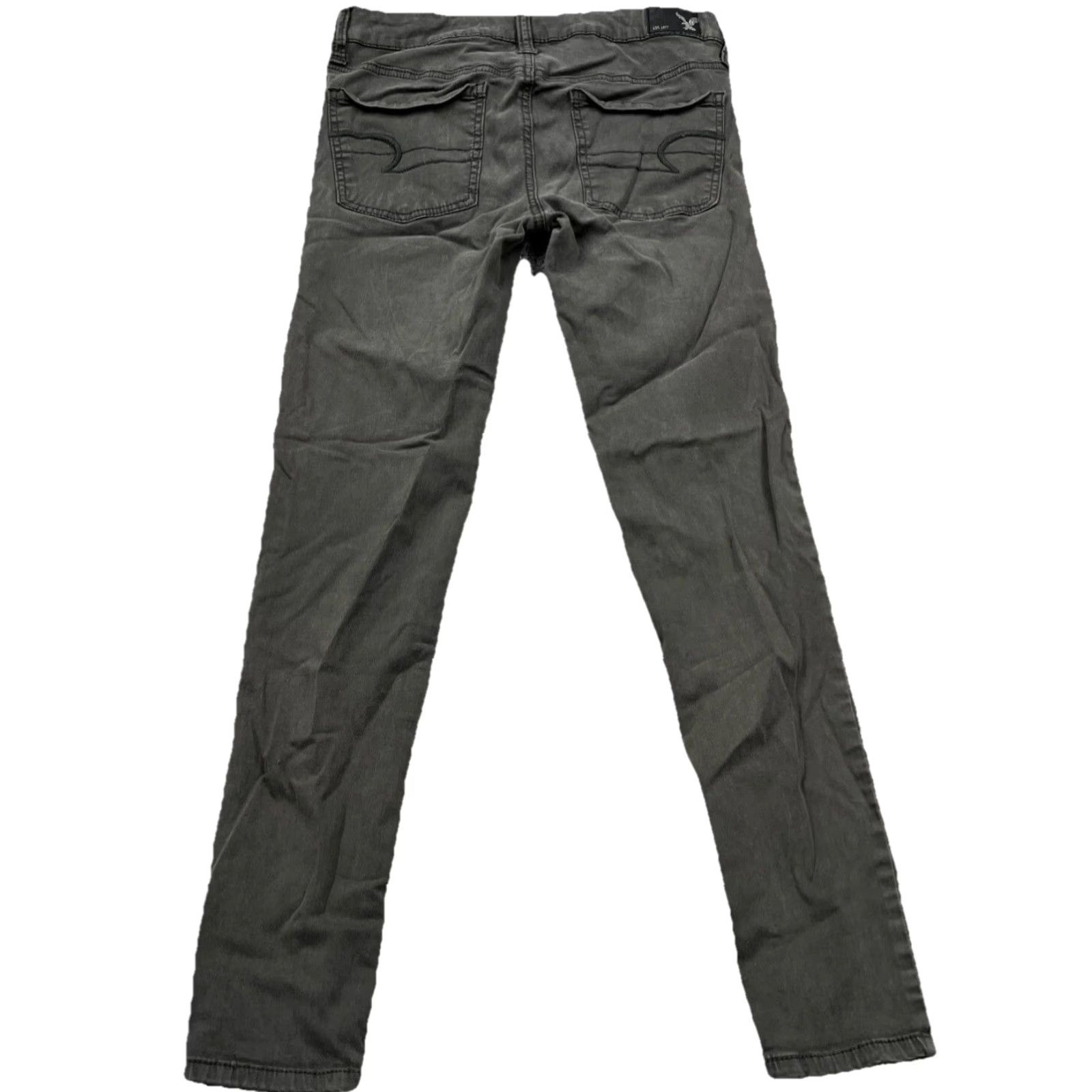 American Eagle Outfitters American Eagle Jeans Women 4 Gray Jegging Mid Rise Sateen Stretch Pants Ladies Size 27" / US 4 / IT 40 - 2 Thumbnail
