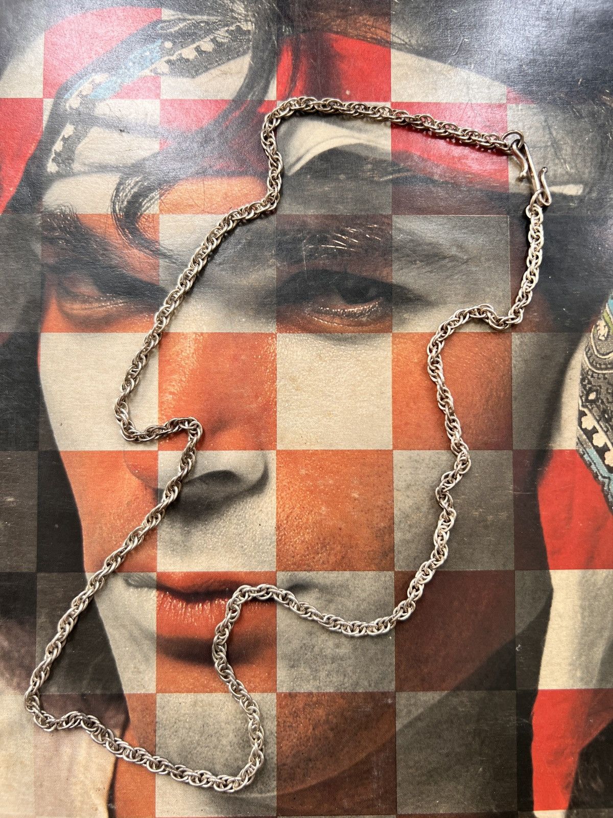 Sterling Silver × Vintage Silver 925 Long Cuban Twisted Double Link Chain Necklace Size ONE SIZE - 2 Thumbnail