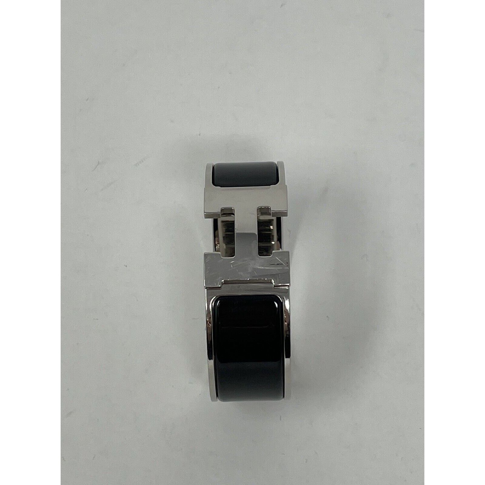 Hermes Hermes Clic Clac H Bracelet Black and Silver Size ONE SIZE - 5 Thumbnail