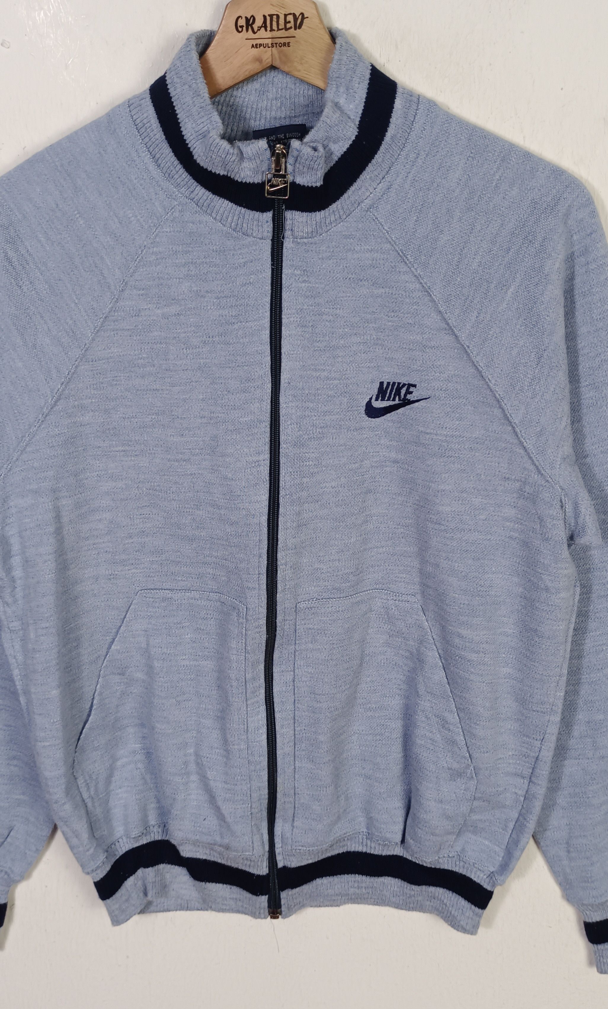 Nike Vintage 80an🔥 Nike Tracktop Swoosh Embroidered Logo Jacket Size US M / EU 48-50 / 2 - 5 Thumbnail