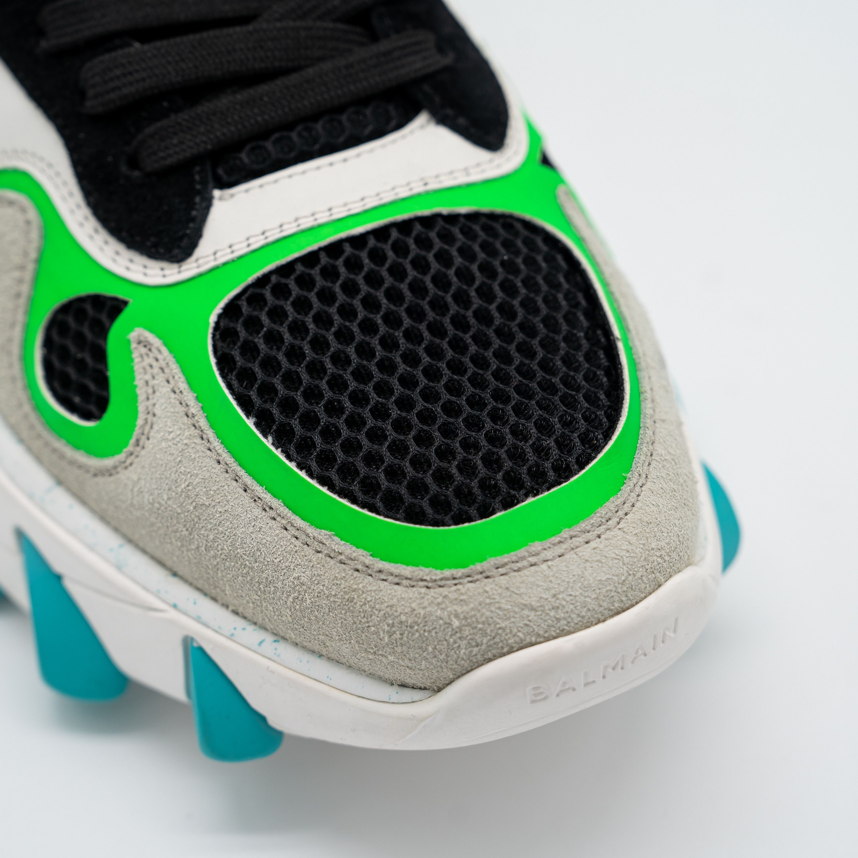 Balmain 46 13 US Balmain B-East White Black Green Blue Sneakers Size US 13 / EU 46 - 8 Thumbnail