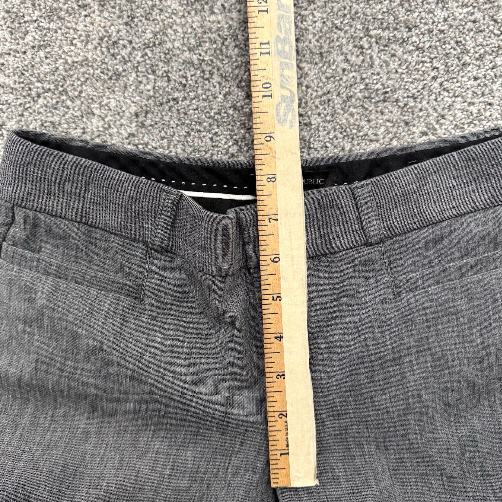 Banana Republic Banana Republic Sloan Pants Women Size 2 Regular Gray Cotton Spandex Straight Front Office Chic, Minimalist, Dress Pants, City, Preppy Size 26" / US 2 / IT 38 - 5 Thumbnail