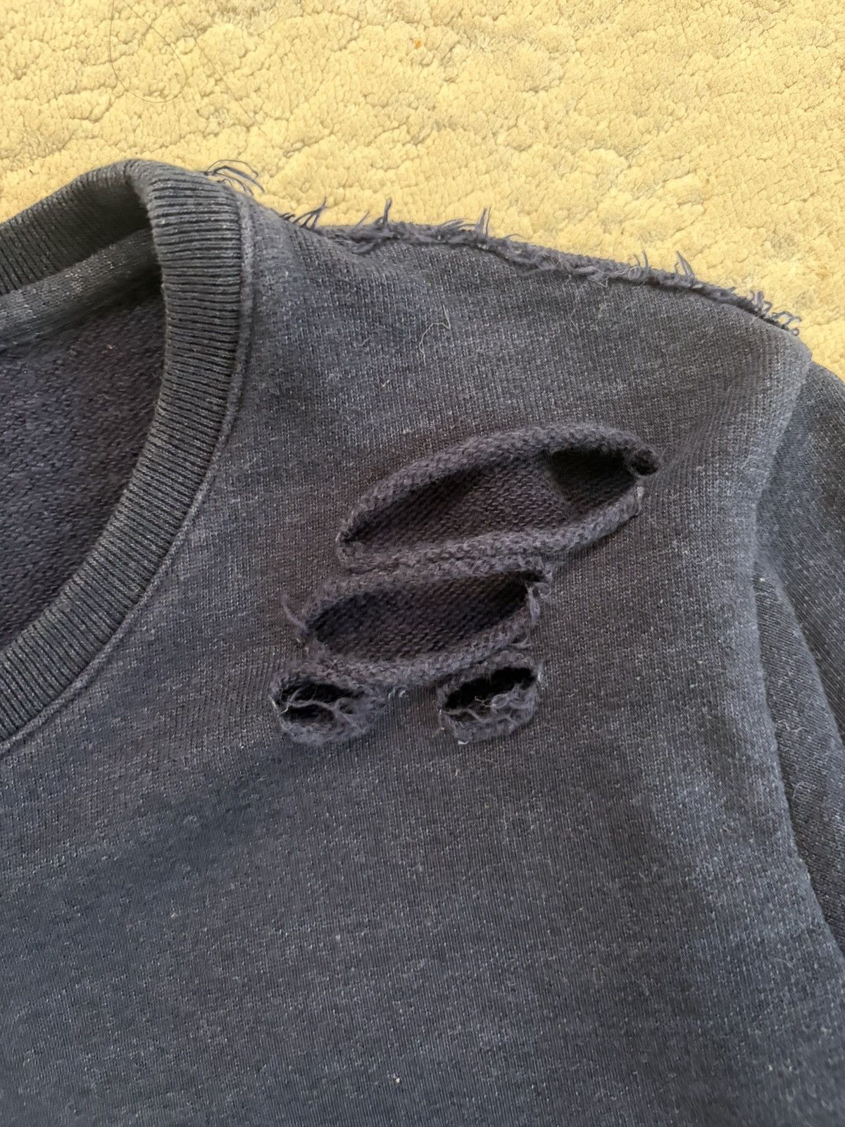 wjk WJK - Distressed Navy Sweatshirt Size US M / EU 48-50 / 2 - 2 Thumbnail
