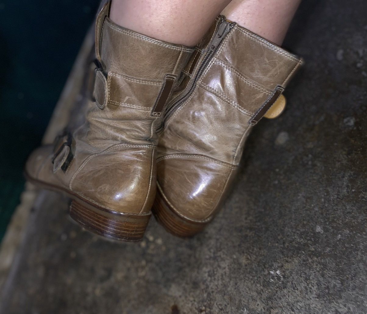 Japanese Brand Japanese y2k rare Leather Strapped Belted Boots Shoes Size US 7 / IT 37 - 7 Thumbnail