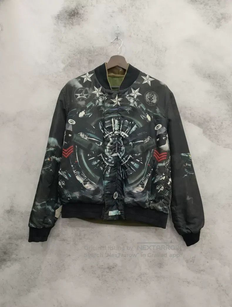 Givenchy Givenchy Green Plane Double-sided Baseball Jacket Size US M / EU 48-50 / 2 - 1 Thumbnail