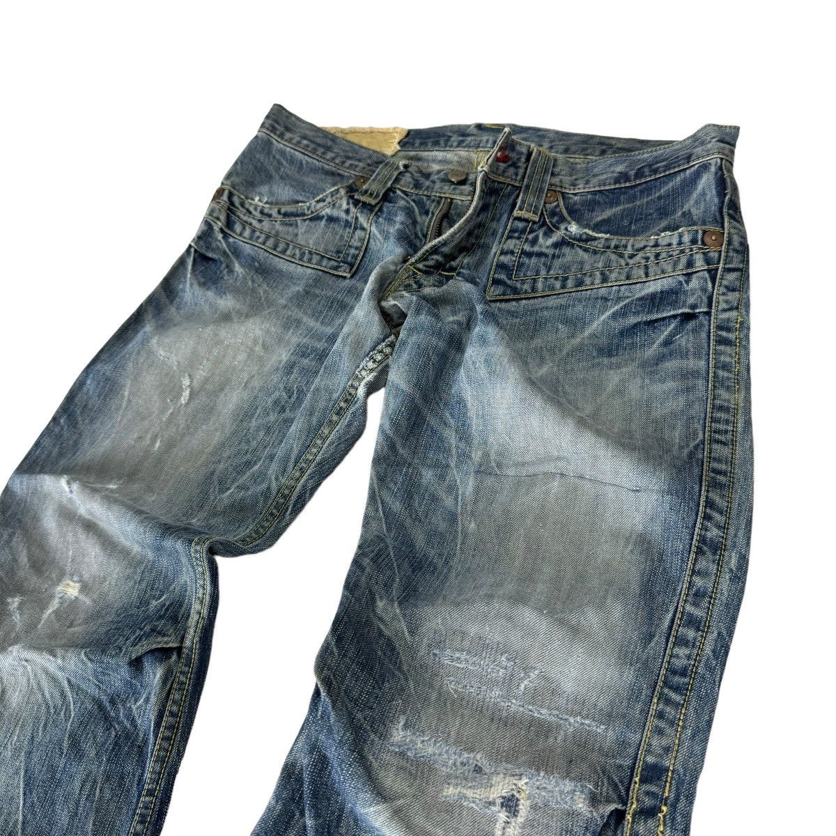Japanese Brand ❄️BLUE WAY JAPAN FLARE DENIM JEANS PANTS Size US 32 / EU 48 - 7 Thumbnail