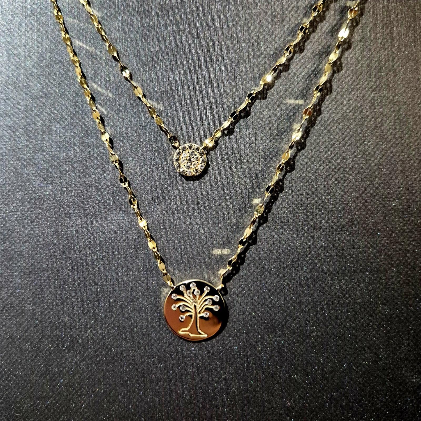 Macys 2-piece Pendant Necklace in 14k Gold-Plated Sterling Silver Size ONE SIZE - 3 Thumbnail