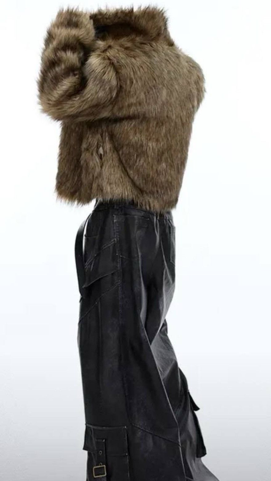 Vintage Brown Hairy Soft Faux Fur Coat Size US S / EU 44-46 / 1 - 3 Thumbnail