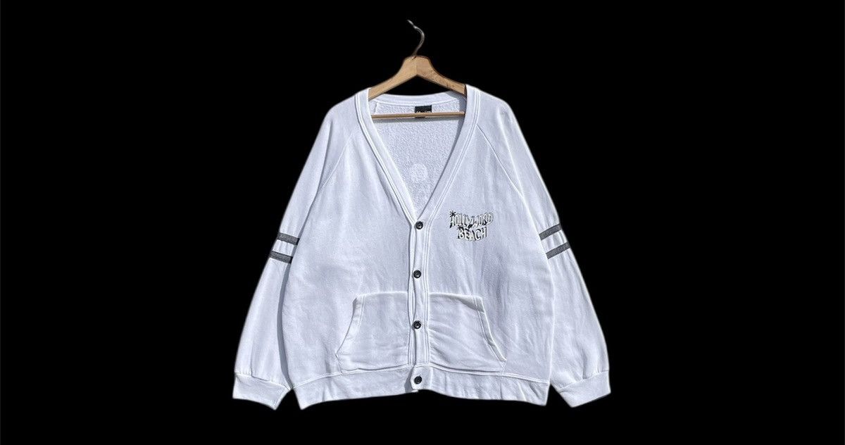 Vintage RARE🔥 Vintage Hollywood Beach Florida Graphic Print Cardigan Size US XL / EU 56 / 4 - 2 Thumbnail