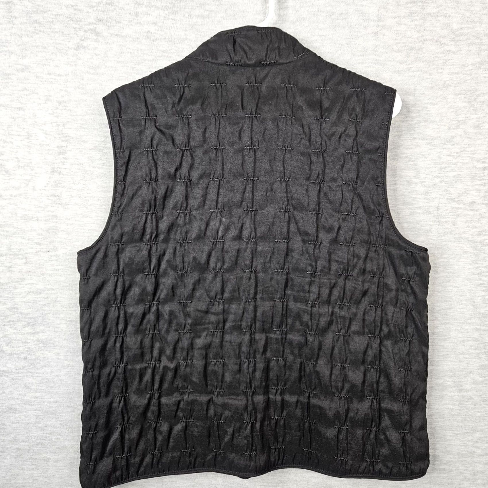Vintage Mycra Pac Women's Vest Full Zip Embroidered Black L Sportswear Outdoor Casual Front Zip Vest Size L / US 10 / IT 46 - 2 Thumbnail