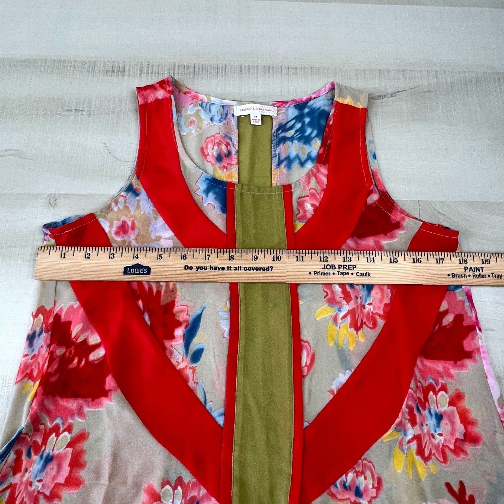 Vintage Womens Margo Sebastian Floral Tank Top Medium Semi Sheer Size M / US 6-8 / IT 42-44 - 6 Thumbnail