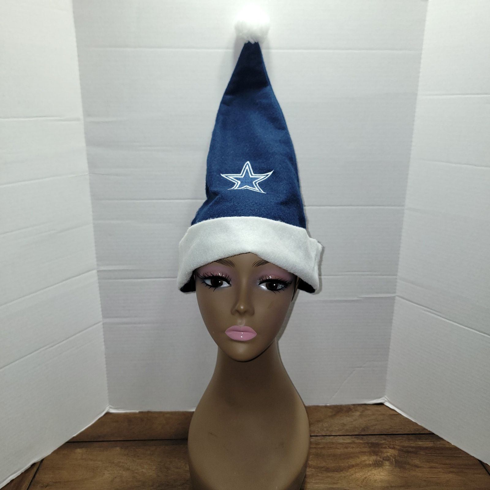 Other Dallas Cowboys Navy & White Santa Christmas Hat Size ONE SIZE - 3 Thumbnail