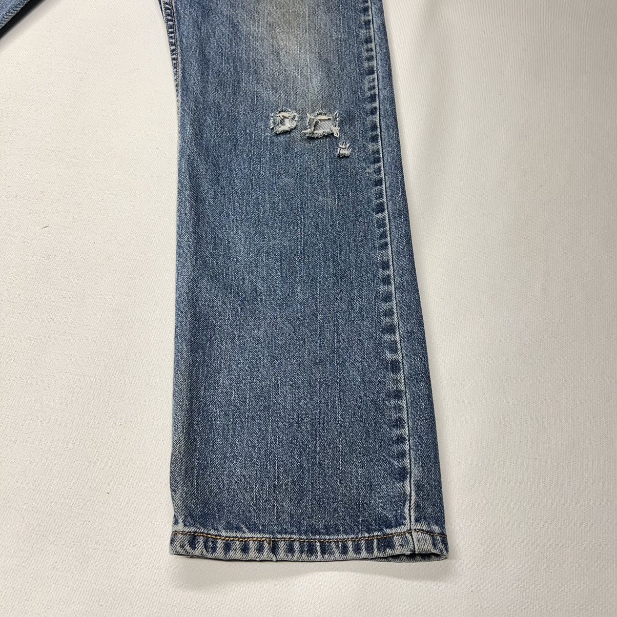 Levi's × Vintage Levis 505 Jeans Blue Straight Regular Fit Distressed Y2K Size US 34 / EU 50 - 2 Thumbnail