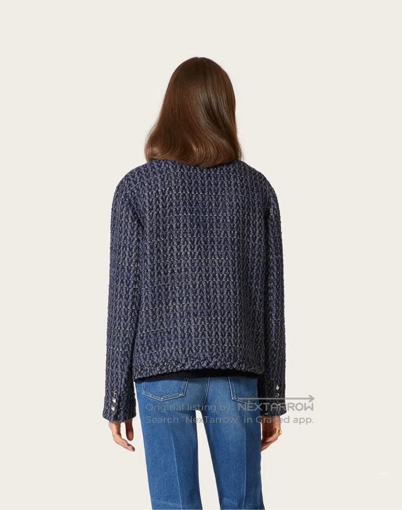 Valentino Valentino A navy blue tweed jacket Size XS / US 0-2 / IT 36-38 - 2 Thumbnail