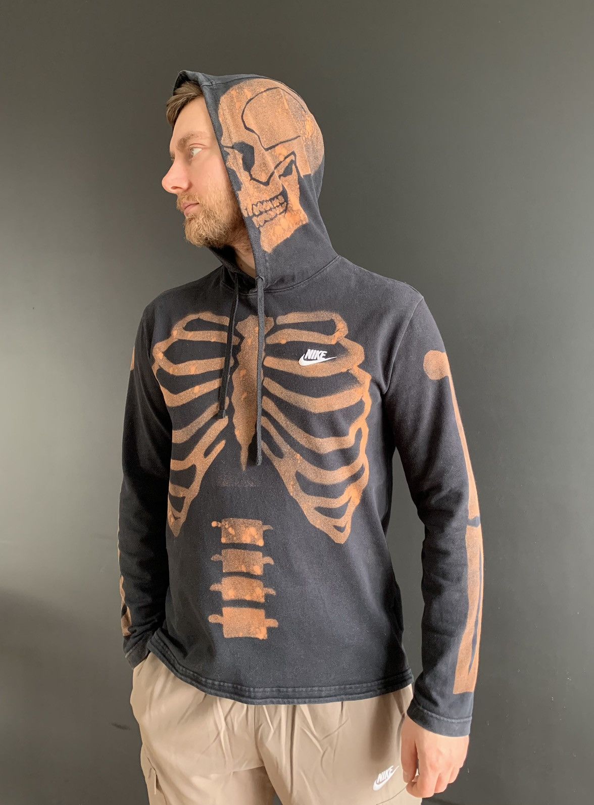 Nike Vintage Nike Skeleton big logo hoodie Size US M / EU 48-50 / 2 - 2 Thumbnail