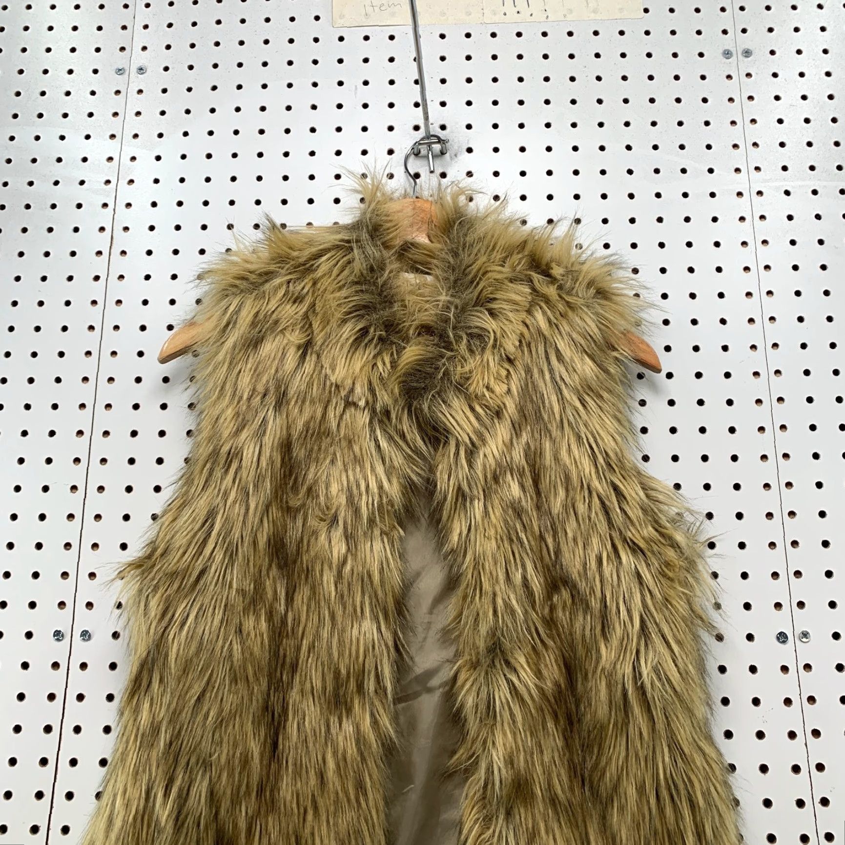 Vintage Ci Sono Vest Women M Brown Faux Fur Boho Glam Rockstar Festival Layering Shaggy Size M / US 6-8 / IT 42-44 - 2 Thumbnail