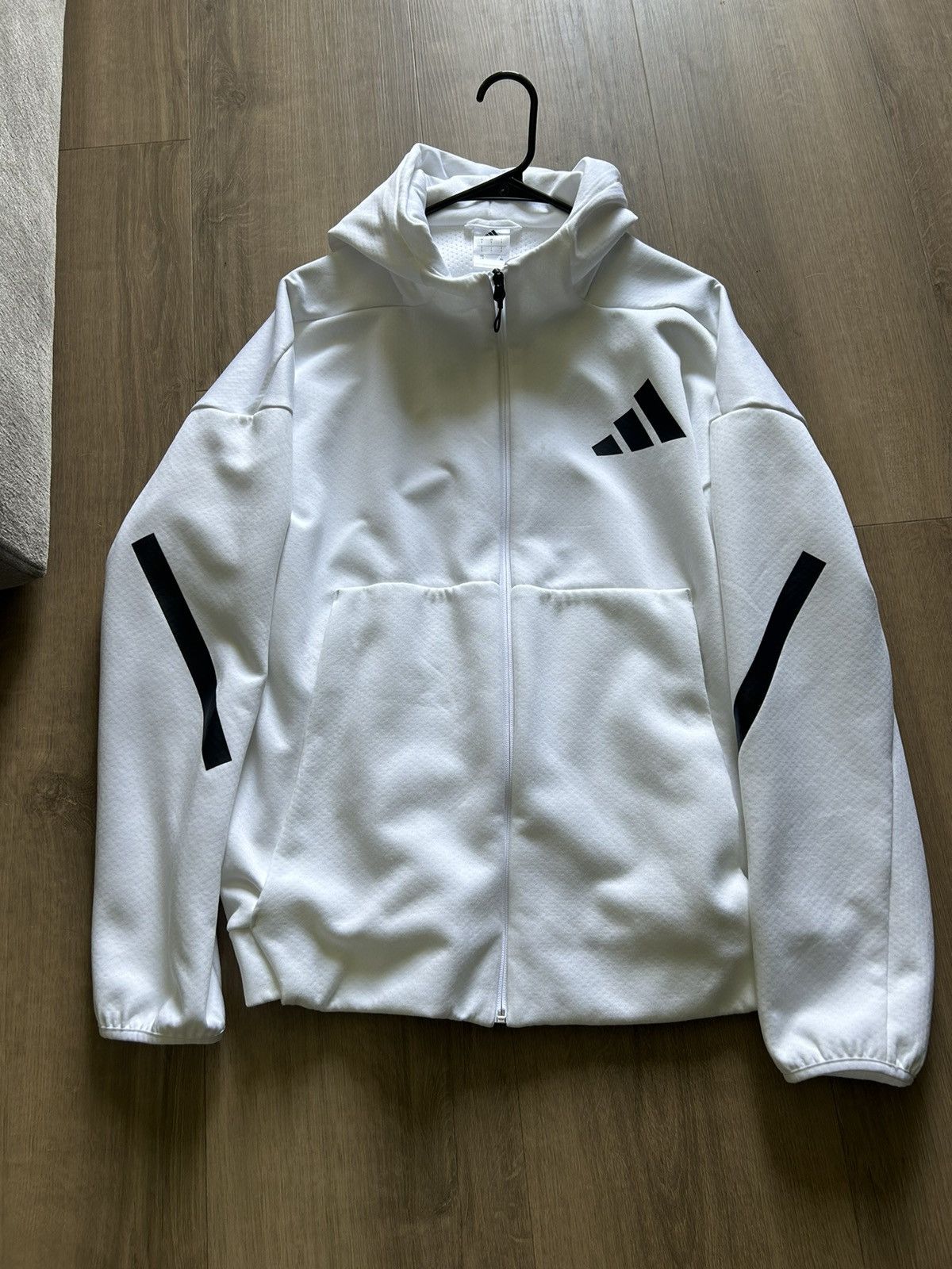 Adidas adidas Z.N.E. Full-Zip Hooded Track Jacket in white Size US L / EU 52-54 / 3 - 1 Thumbnail