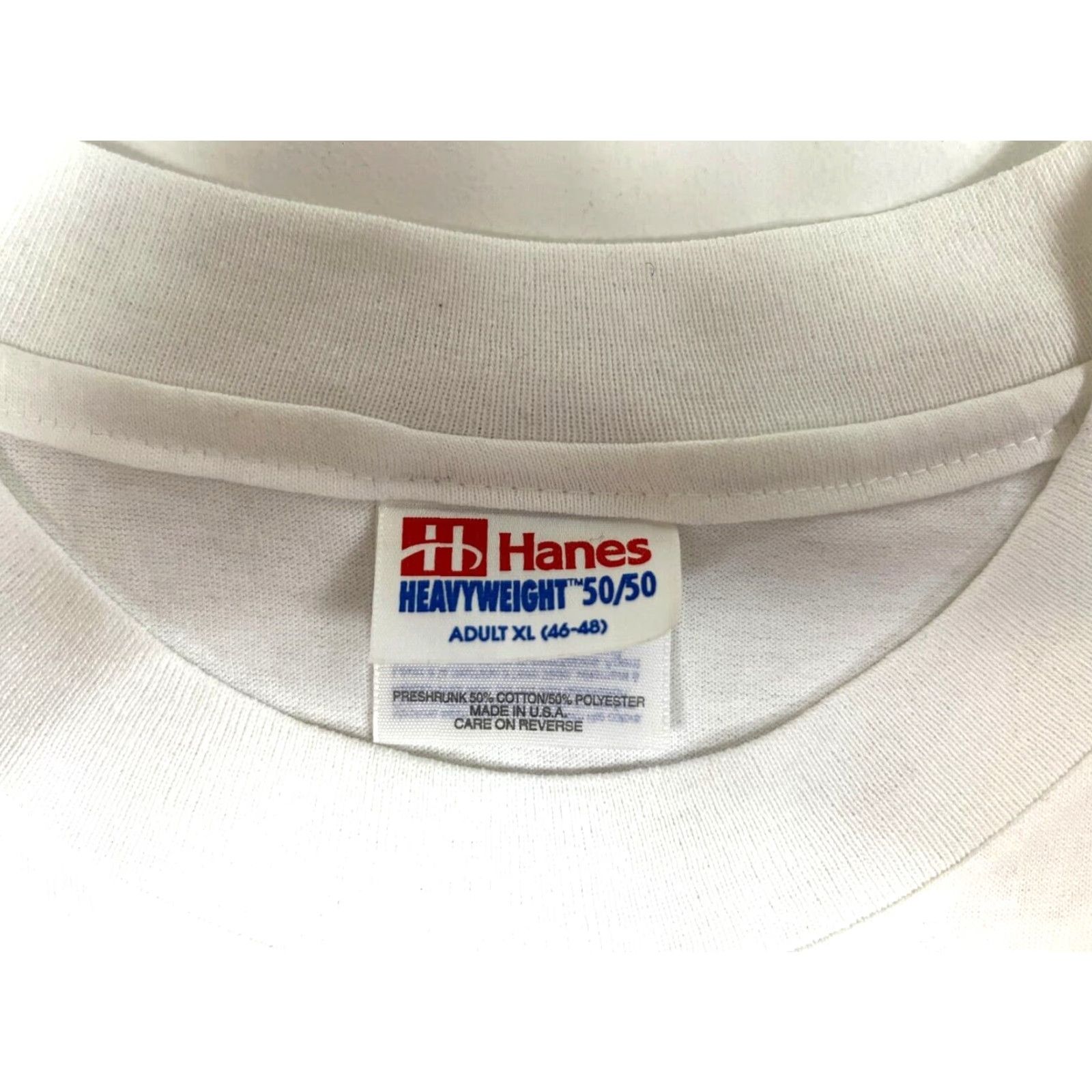 Hanes VINTAGE Men’s 1996 Hoff T-Shirt Hanes Heavyweight 50/50 Solid White XS? XL Size US XL / EU 56 / 4 - 7 Thumbnail