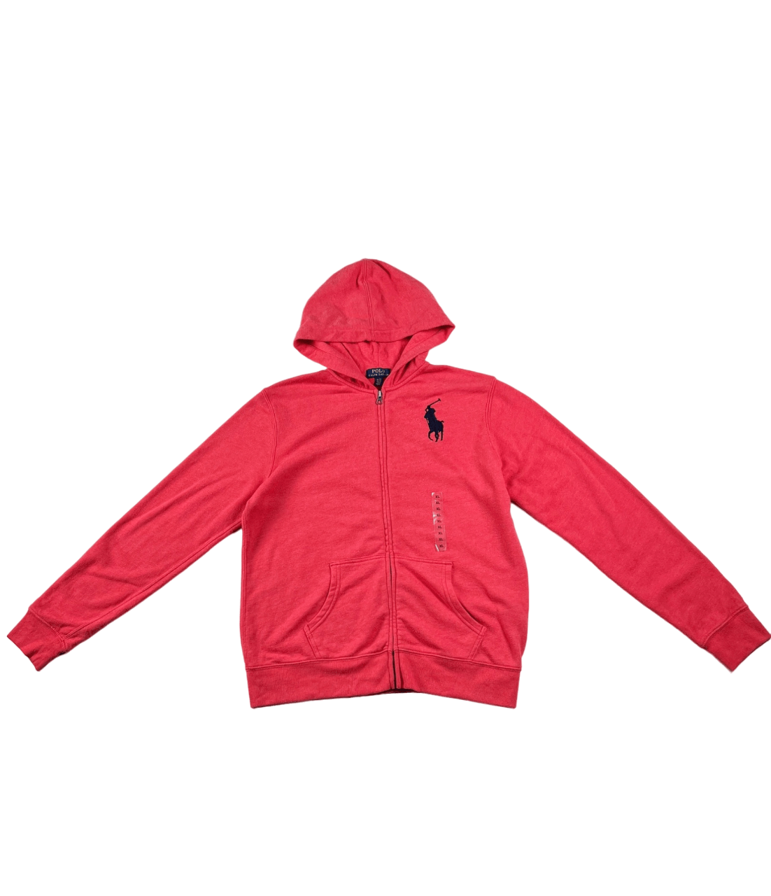 image of Polo Ralph Laurent Zip Hoodie XL in Red, Women's