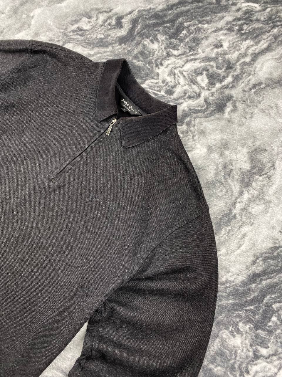 Yves Saint Laurent VIntage Yves Saint Laurent Polo Sweatshirt Vickose 1/4 Zip Size US L / EU 52-54 / 3 - 6 Thumbnail