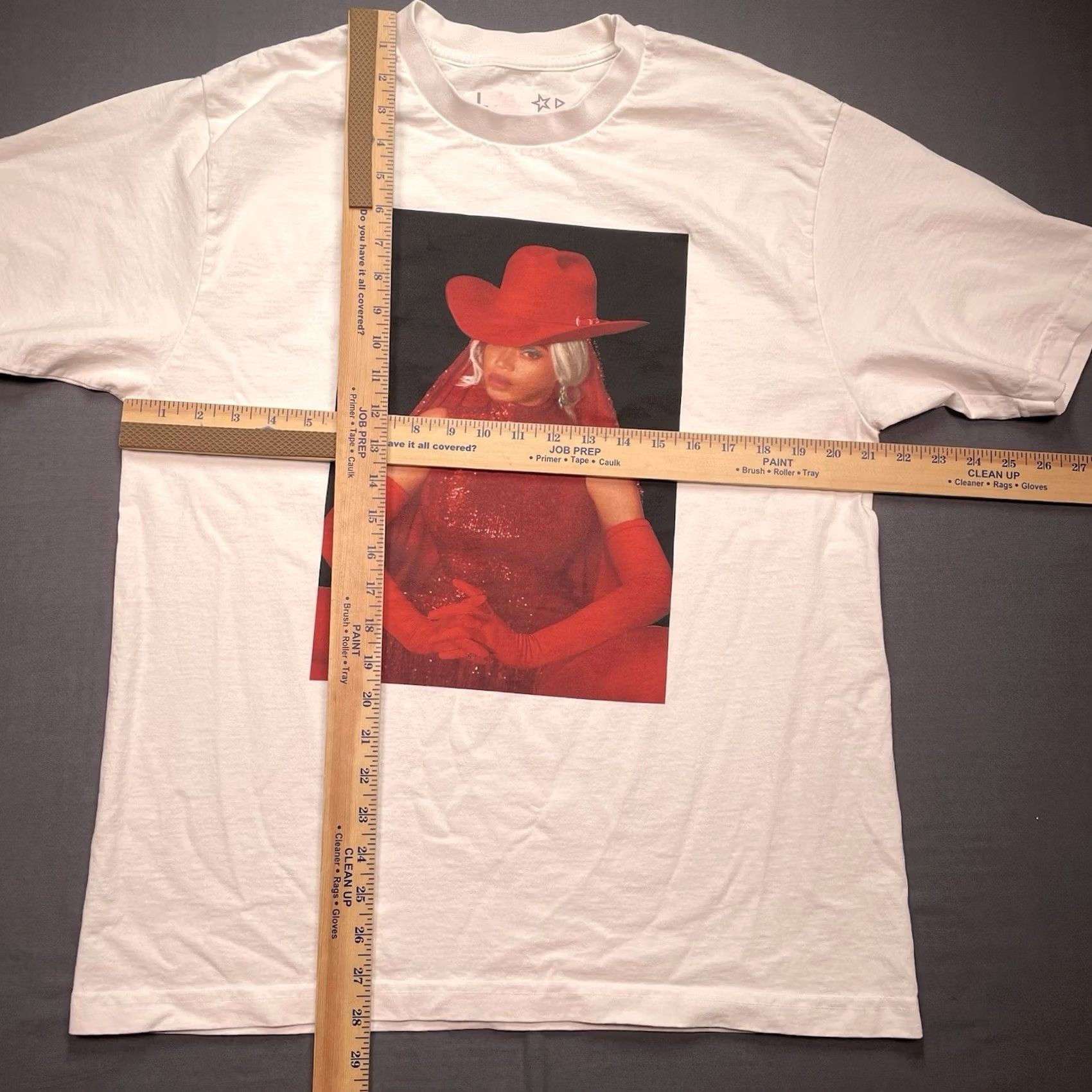 Vintage Beyoncé Shirt Men’s L White Cowboy T-Shirt Crew Neck Short Sleeve Cotton 100% Los Angeles Exclusive RARE Mens Size US L / EU 52-54 / 3 - 4 Thumbnail