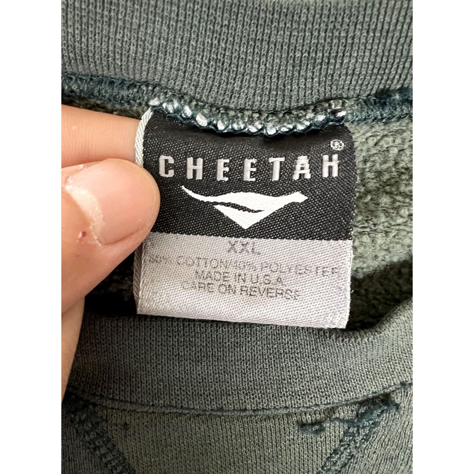 Vintage VINTAGE Cheetah Green Sweatshirt Mens 2XL Crewneck Pullover Made in USA Size US XXL / EU 58 / 5 - 5 Thumbnail