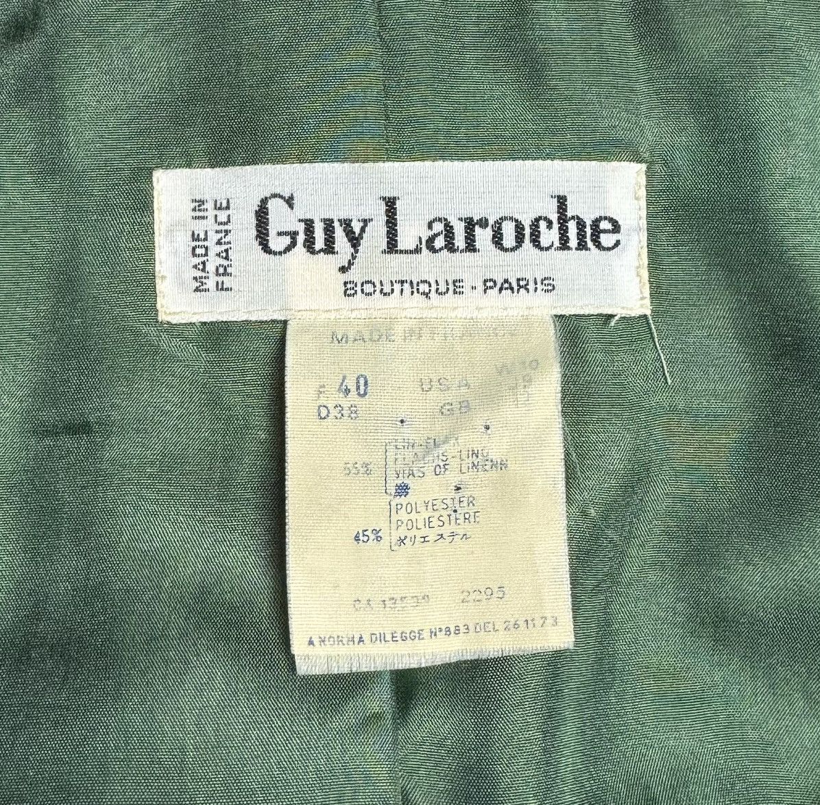 Designer Guy Laroche 1980s Vintage Linen Sleeveless Blazer Size M / US 6-8 / IT 42-44 - 7 Thumbnail