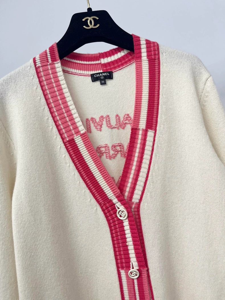 Chanel Chanel Color-blocked V-neck cashmere cardigan coat Size XS / US 0-2 / IT 36-38 - 3 Thumbnail