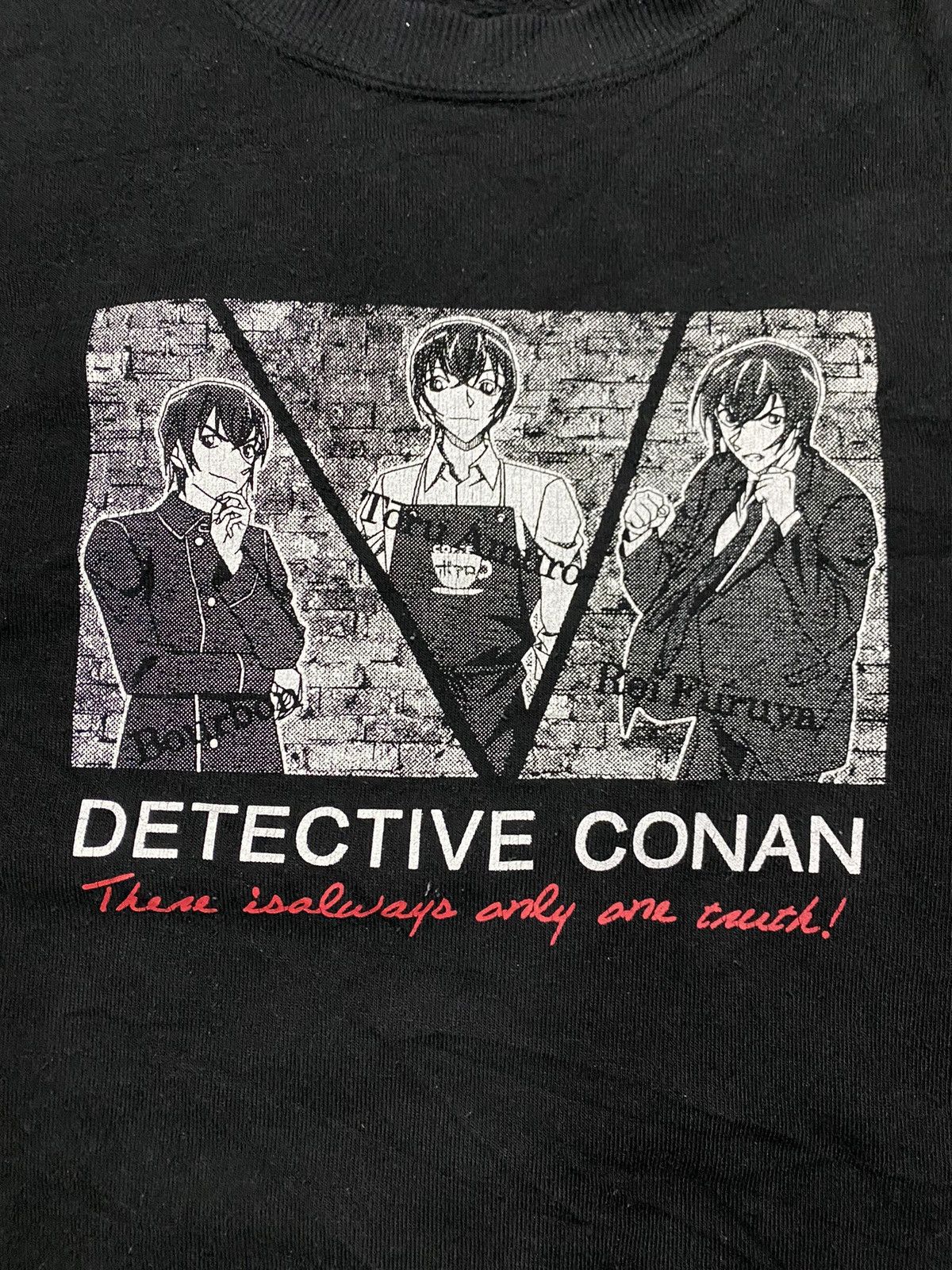 Anime Vintage 90s Detecvite Conan Black Sweatshirt Size US L / EU 52-54 / 3 - 6 Thumbnail