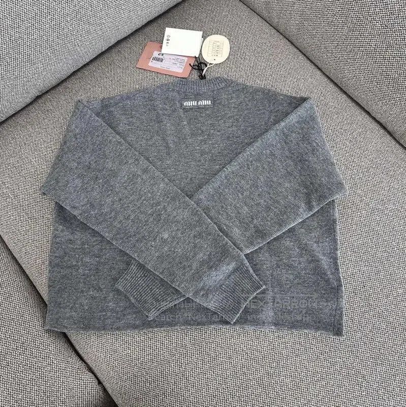 Miu Miu Gray Wool Sweater for Women .