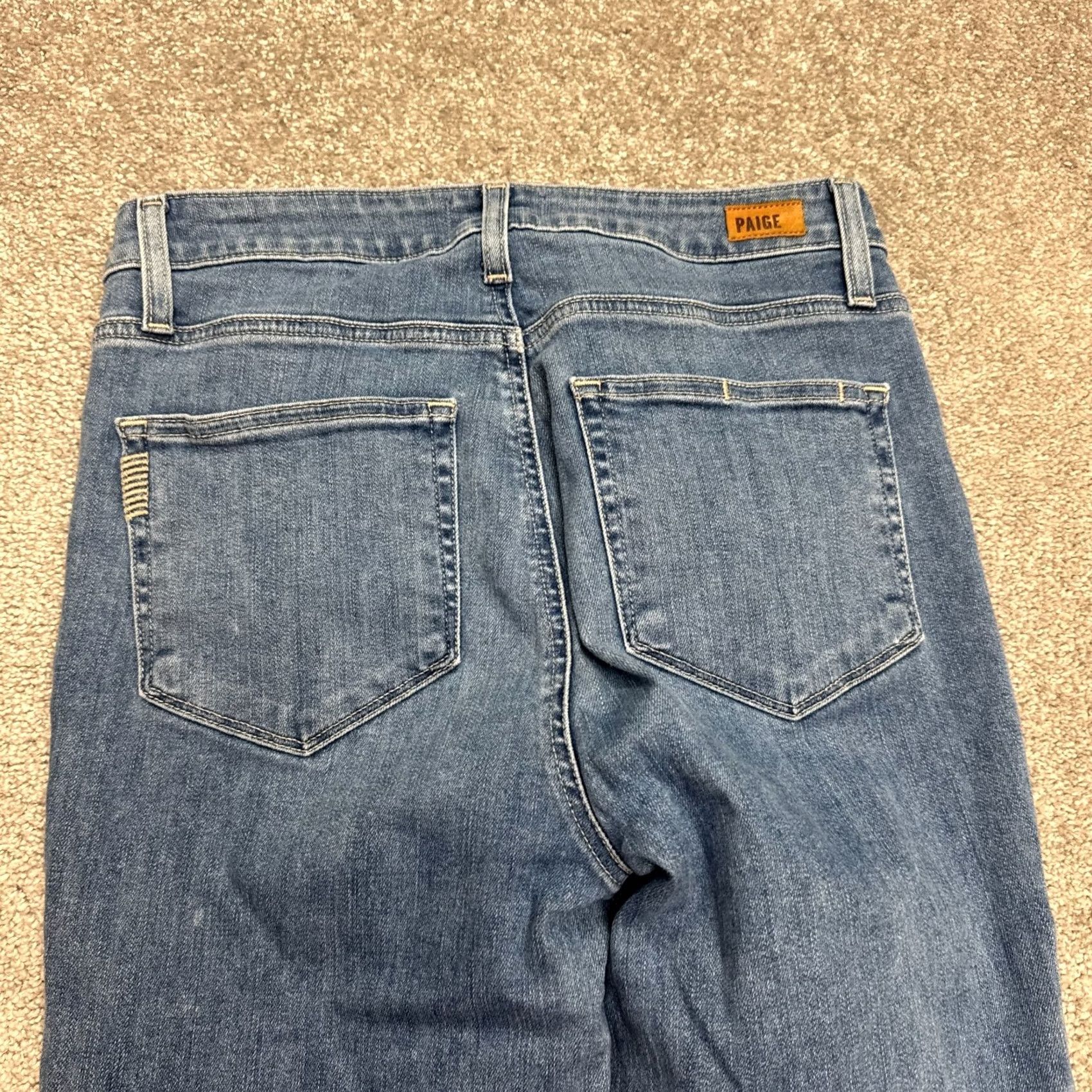 Paige Paige Hoxton Slim Jeans Women 29 Blue Medium Wash High Rise Denim Skinny 5-Pocket Size 29" - 7 Thumbnail